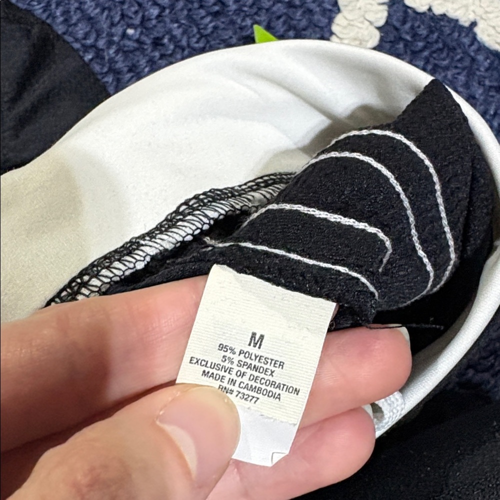 NWT Tek Gear Black White Stripe Relaxed Performance Pants sz M - Picture 8 of 9